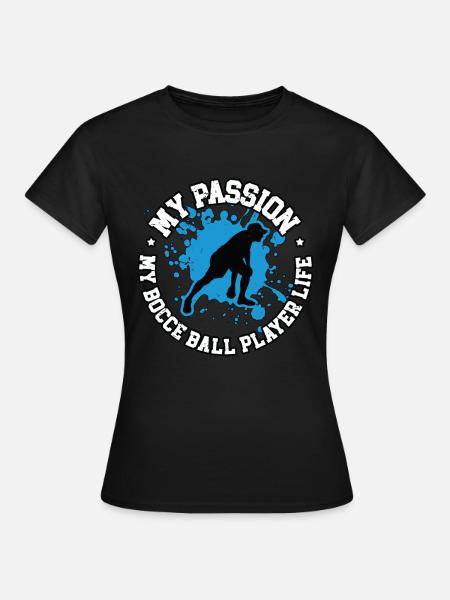 Joueur de pétanque Ma passion Mon sport de pétanque - T-shirt Femme - noir