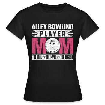 Joueur de bowling de ruelle maman l’idole aime le bowling - T-shirt Femme - noir - Devant - AI Model Female 172 dark (172cm)