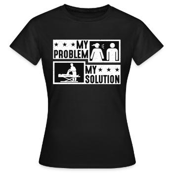 Massothérapeute Mon problème Mon pictogramme Papa Maman - T-shirt Femme - noir - Devant - AI Model Female 172 dark (172cm)