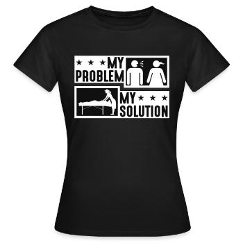 Massothérapeute Mon problème Mon pictogramme Maman Papa - T-shirt Femme - noir - Devant - AI Model Female 172 dark (172cm)