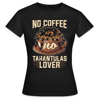 L’amant de la tarentule Pas de café Pas d’araignée L’amant du café - T-shirt Femme - noir - Devant - AI Model Female 172 dark (172cm)