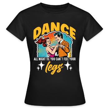 Danse de salon Toute la nuit Danse de salon Danseuse de salon - T-shirt Femme - noir - Devant - AI Model Female 172 dark (172cm)