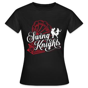 Swing Dance Swing Knights Lindy Hop Swing Dancer - Women's T-Shirt - black - Front - AI Model Female 172 dark (172cm)
