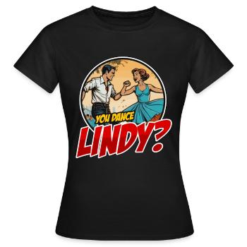 Swing Dance You Dance Lindy Dancing Swing Dancer - Women's T-Shirt - black - Front - AI Model Female 172 dark (172cm)