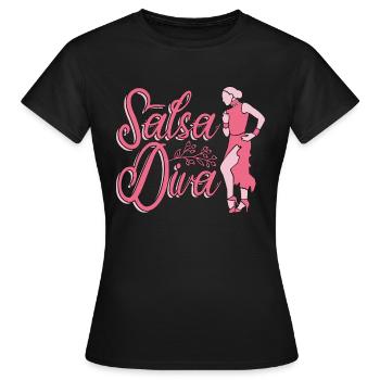 Salsa Danse Salsa Diva Mambo Danse Danse Sport - T-shirt Femme - noir - Devant - AI Model Female 172 dark (172cm)