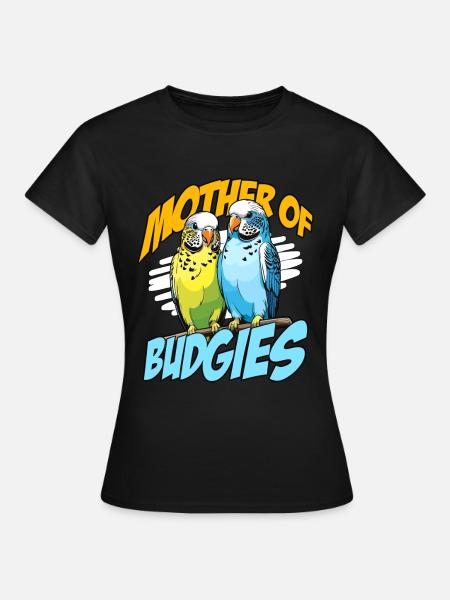 Budgie Mother Of Budgies Bird Breeder Budgie Lover - Dame-T-shirt - sort
