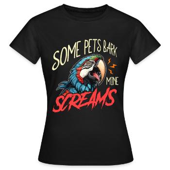 Ara oiseau certains animaux de compagnie écorce ornithologie ara amant - T-shirt Femme - noir - Devant - AI Model Female 172 dark (172cm)