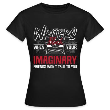 Writing Writers Block lorsque votre éditeur romancier - T-shirt Femme - noir - Devant - AI Model Female 172 dark (172cm)