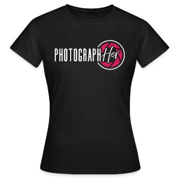 Photographer Photograph Cameraman Photo Shoot - Frauen T-Shirt - Schwarz - Vorne - AI Model Female 172 dark (172cm)