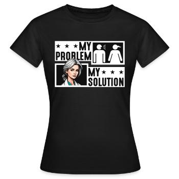 Psychiatre Mon problème Mon pictogramme Maman thérapeute - T-shirt Femme - noir - Devant - AI Model Female 172 dark (172cm)