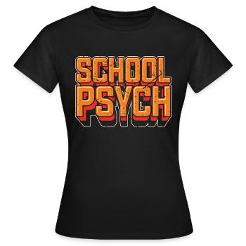 Psychologue scolaire Counseling Psychologie Professeur Psych - T-shirt Femme - noir - Devant - AI Model Female 172 dark (172cm)