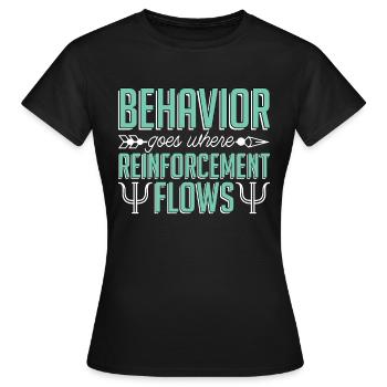 School Psych Behavior Goes Where Psychotherapist - Frauen T-Shirt - Schwarz - Vorne - AI Model Female 172 dark (172cm)