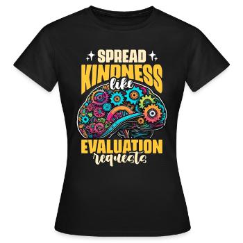 Le psychiatre de l’école répand la gentillesse comme un psychothérapeute - T-shirt Femme - noir - Devant - AI Model Female 172 dark (172cm)
