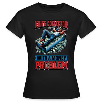 Blade Forging Knife Collector With Blade Crafting - Women's T-Shirt - black - Front - AI Model Female 172 dark (172cm)