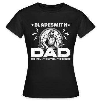 Bladesmith Dad L’idole Le mythe L’artiste du métal - T-shirt Femme - noir - Devant - AI Model Female 172 dark (172cm)