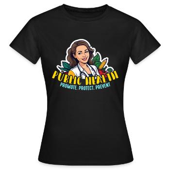 Éducateur en santé publique Promouvoir la conseillère - T-shirt Femme - noir - Devant - AI Model Female 172 dark (172cm)