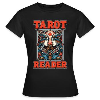 Lecteur de tarot Voyance Tarot Lecture de cartes - T-shirt Femme - noir - Devant - AI Model Female 172 dark (172cm)