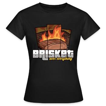 Poitrine de bœuf sur tout Grillades Poitrine de bœuf Barbecue - T-shirt Femme - noir - Devant - AI Model Female 172 dark (172cm)