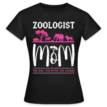 Zoologiste Maman L’idole Le mythe L’ornithologue - T-shirt Femme - noir - Devant - AI Model Female 172 dark (172cm)