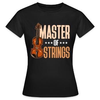 Fiddle Master Of Strings Violinist Fiddle Player - Women's T-Shirt - black - Front - AI Model Female 172 dark (172cm)