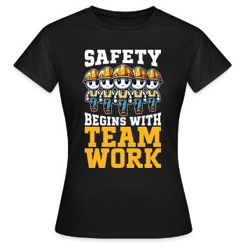 Safety Officer Safety Begins With Patrol Control - Women's T-Shirt - black - Front - AI Model Female 172 dark (172cm)