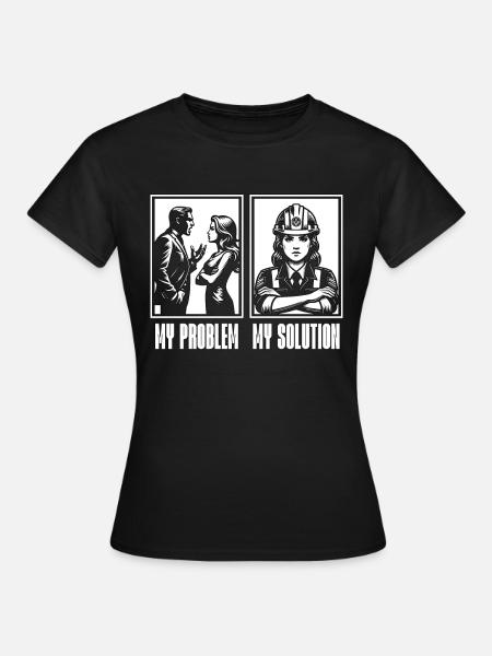 Safety Officer My Problem My Pictogram Mom Dad - Dame-T-shirt - sort