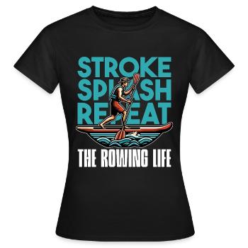 Aviron aquatique Splash Repeat Sports nautiques - T-shirt Femme - noir - Devant - AI Model Female 172 dark (172cm)