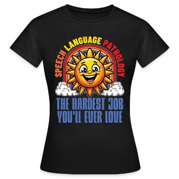 Speech Therapy Speech Language Physiotherapist - Frauen T-Shirt - Schwarz - Vorne - AI Model Female 172 dark (172cm)