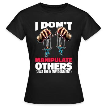 Thérapeute comportementale Je ne manipule pas Thérapeute - T-shirt Femme - noir - Devant - AI Model Female 172 dark (172cm)