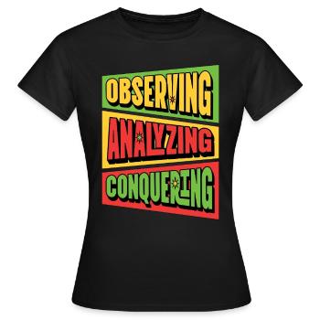 Thérapeute comportemental Observer Analyser Thérapeute - T-shirt Femme - noir - Devant - AI Model Female 172 dark (172cm)