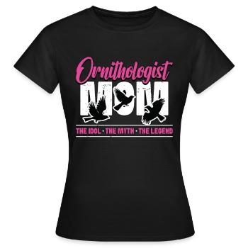 Ornithologue Maman L’idole Le mythe Ornithologue Ornithologue - T-shirt Femme - noir - Devant - AI Model Female 172 dark (172cm)
