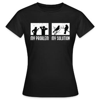 Ornithologue Mon problème Mon pictogramme Papa Maman - T-shirt Femme - noir - Devant - AI Model Female 172 dark (172cm)