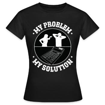 Comptable Mon problème Mon pictogramme Papa Comptable - T-shirt Femme - noir - Devant - AI Model Female 172 dark (172cm)