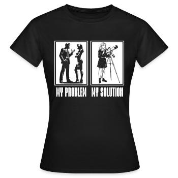 Astrologue Mon problème Mon pictogramme Maman Astronome - T-shirt Femme - noir - Devant - AI Model Female 172 dark (172cm)