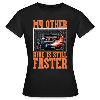 Course automobile Mon autre course reste la course de rue - T-shirt Femme - noir - Devant - AI Model Female 172 dark (172cm)