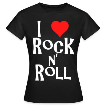 rock n' roll - Women's T-Shirt - black - Front - AI Model Female 172 dark (172cm)