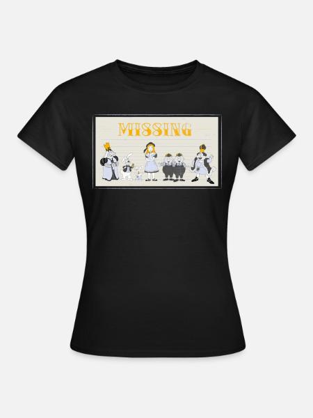 Alice Im Wunderland Verschwunden - Frauen T-Shirt - Schwarz