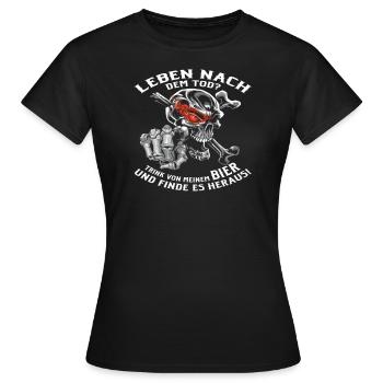Bière en disant Heavy Skull Skull Skull Skull - T-shirt Femme - noir - Devant - AI Model Female 172 dark (172cm)