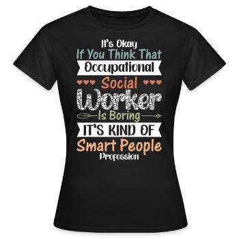 Travailleur professionnel Smart Profession - T-shirt Femme - noir - Devant - AI Model Female 172 dark (172cm)