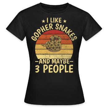 Gopher Snakes And Maybe 3 People Boa Reptile - Women's T-Shirt - black - Front - AI Model Female 172 dark (172cm)