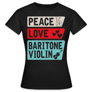 Baritone Violin Instrument Orchestra - Frauen T-Shirt - Schwarz - Vorne - AI Model Female 172 dark (172cm)