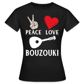 Bouzouki Music Instrument Irish Bouzouki - Frauen T-Shirt - Schwarz - Vorne - AI Model Female 172 dark (172cm)