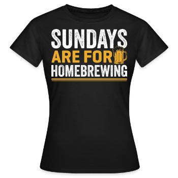 Sundays Are For Homebrewing Beer Brewing Alcoholic - Women's T-Shirt - black - Front - AI Model Female 172 dark (172cm)