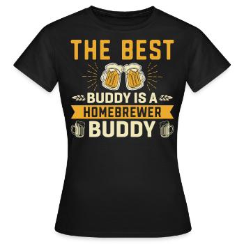 The Best Buddy Is A Homebrewer Buddy Homebrewing - Women's T-Shirt - black - Front - AI Model Female 172 dark (172cm)