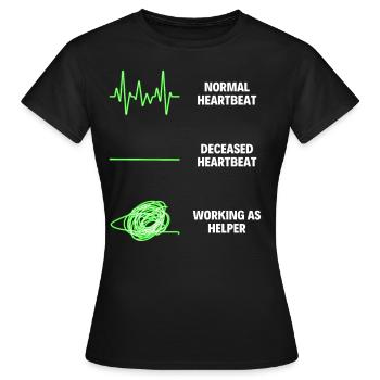 Helper Worker, Community Helpers Jobs - Women's T-Shirt - black - Front - AI Model Female 172 dark (172cm)