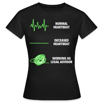 Legal Adviser Lawyer Legal Adviser - Frauen T-Shirt - Schwarz - Vorne - AI Model Female 172 dark (172cm)