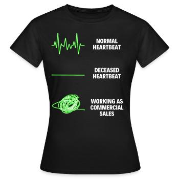 Commercial Sales Funny Commercial Sales Worker - Women's T-Shirt - black - Front - AI Model Female 172 dark (172cm)
