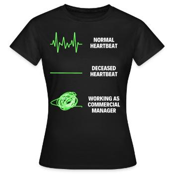Commercial Manager Funny Commercial Manager Worker - Women's T-Shirt - black - Front - AI Model Female 172 dark (172cm)