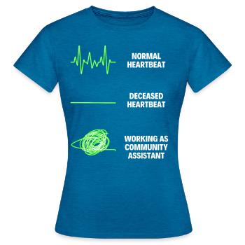 Community Assistant Funny Community Assistant Jobs - Frauen T-Shirt - Antikblaues Saphir meliert - Vorne - AI Model Female 172 dark (172cm)