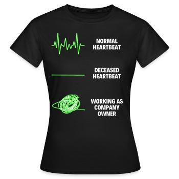Company Owner Funny Company Owner CEO Jobs - Women's T-Shirt - black - Front - AI Model Female 172 dark (172cm)